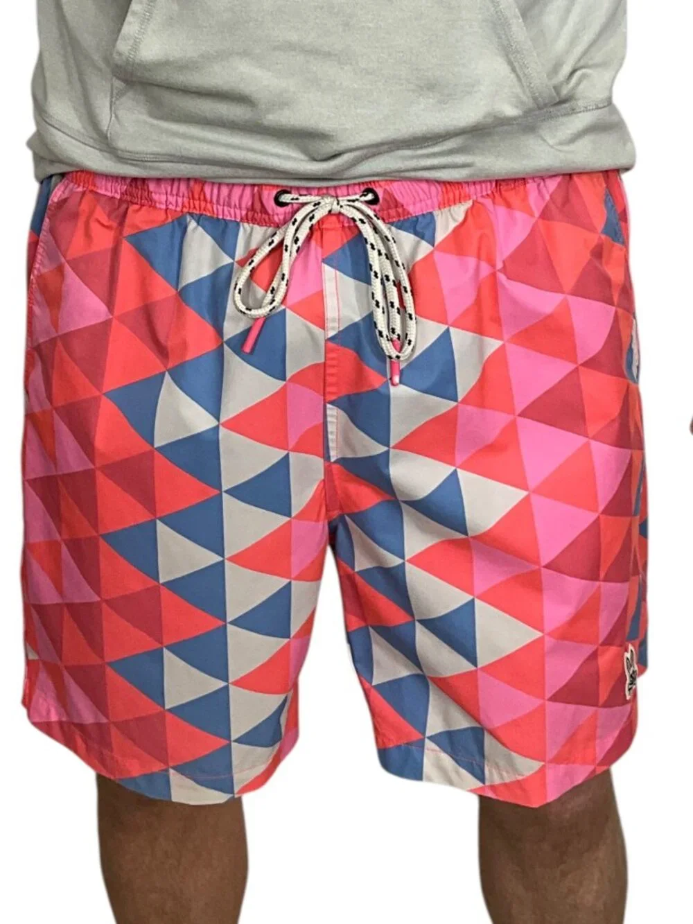 Psycho Bunny Alexander Varsity Swim Trunk Swimwear L Pink